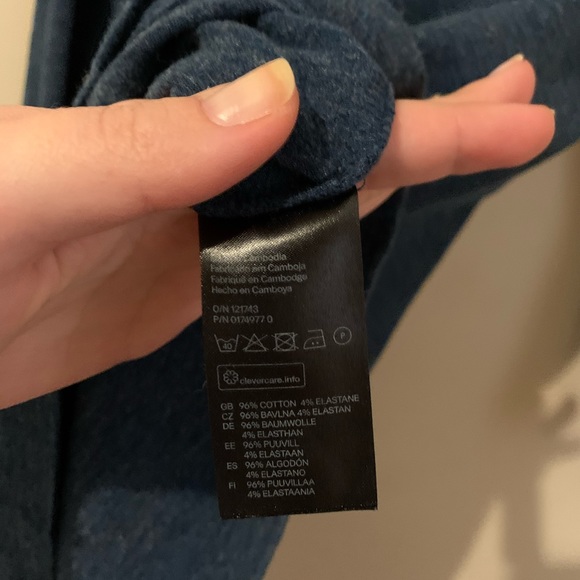 H&M long sleeve soft blue tunic dress L - Picture 5 of 7